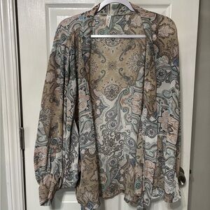 L Love Paisley boho wrap Blouse